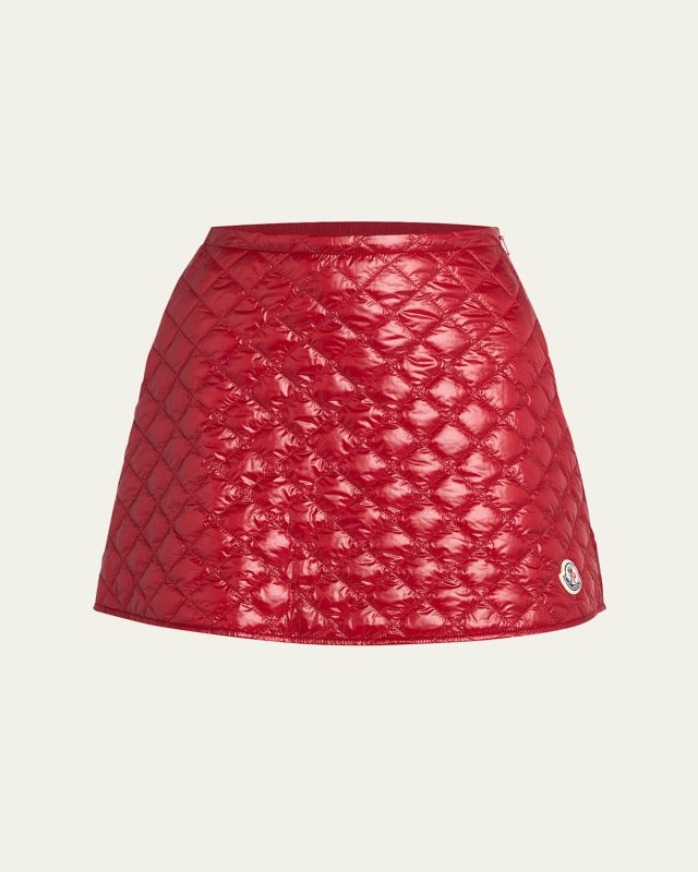 Quilted A-Line Mini Skirt